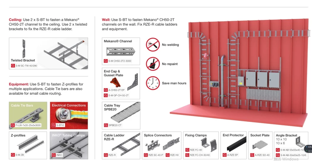 Cold Formed Profile C Channel Hot DIP Underfloor Cable Tray