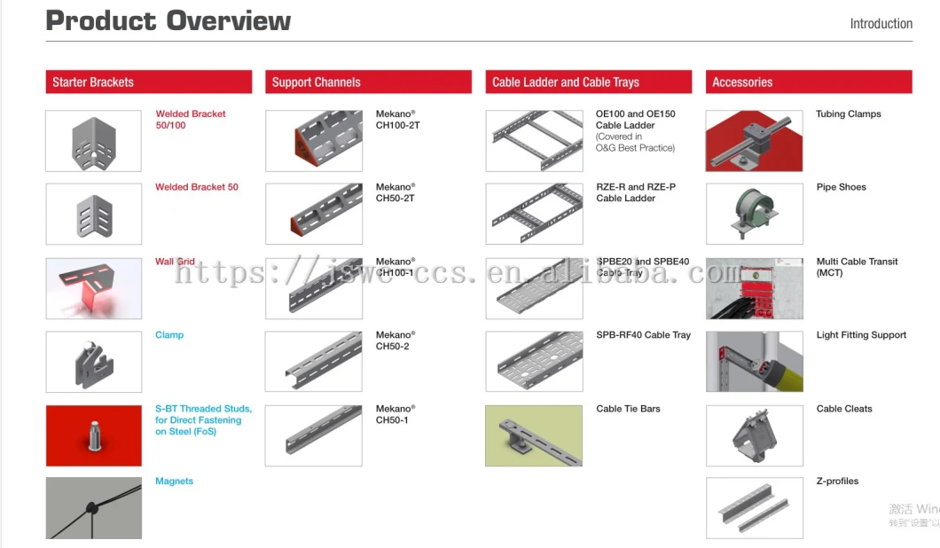 Heavy Duty Perforated Hot Dipped Galvanized Ladder Type Cable Ladder