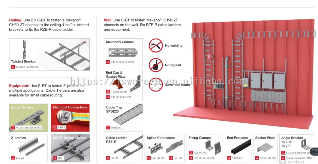 Cable Tray Professional Manufacture Zinc Plated Wire Mesh Cable Tray Prices