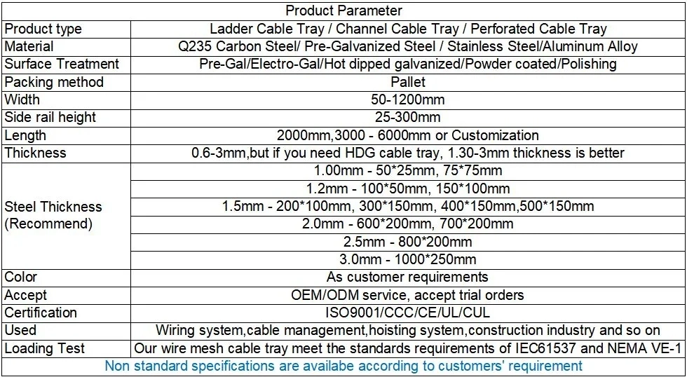 C-Type Alloy Horizontal Bend Cable Channel Tray of Support Syetem