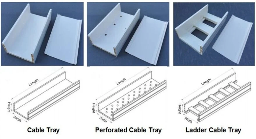 Macromolecule Polymer Alloy Composite PVC Integrated Trough Type Electric Cable Tray