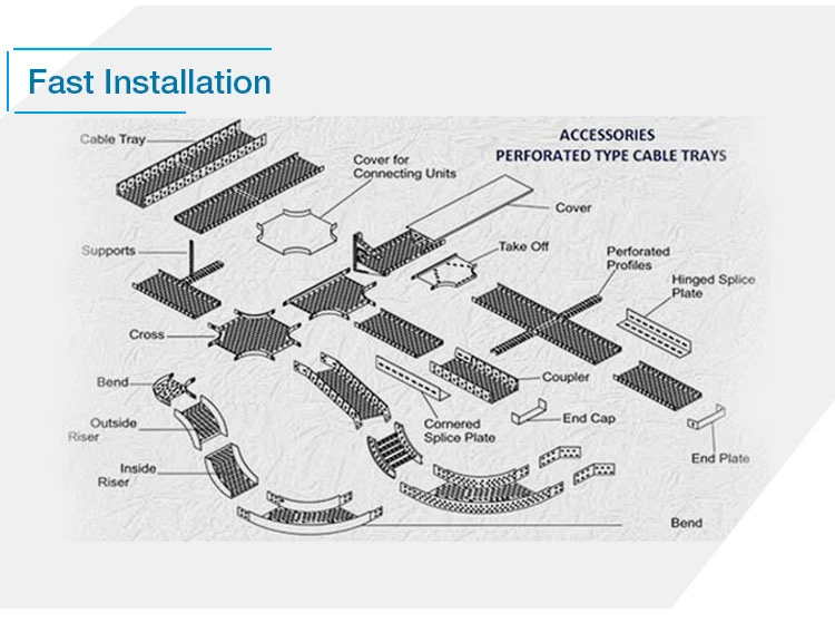 Gi Cable Tray with Cover