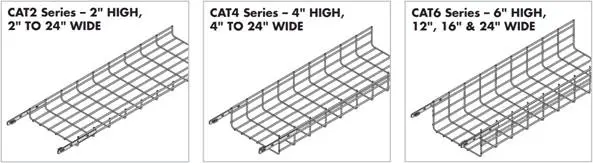 Galvanized Steel Wire Mesh Cable Tray Perforated Ladder Type Cable Tray