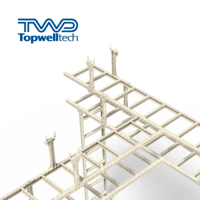 Lieferant maßgeschneiderte Kabelrinne 300 mm 100 mm Metallkorb feuerverzinkte Kabelleiter